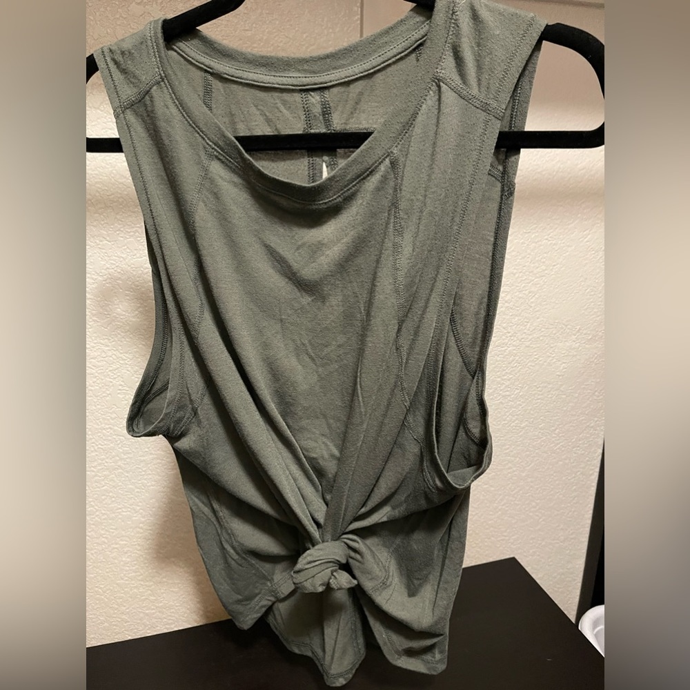 Athletic Works Open Back Green Tank Top